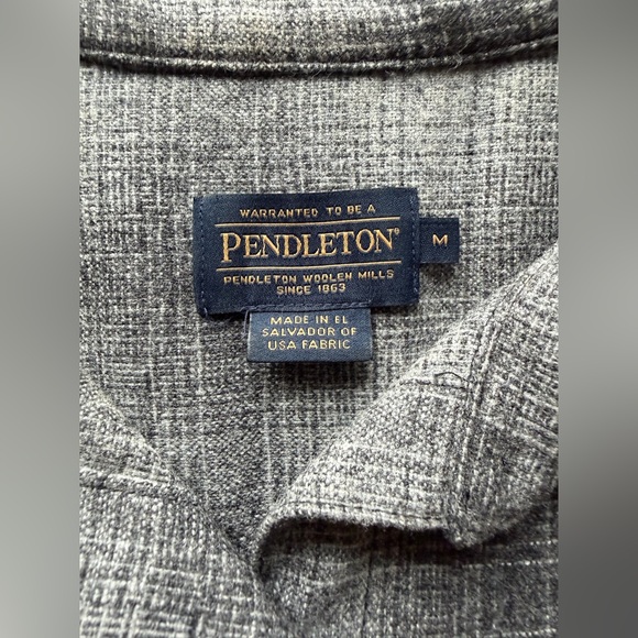 Pendleton Cropped Lodge Wool Shirt Women’s Medium - Picture 5 of 9
